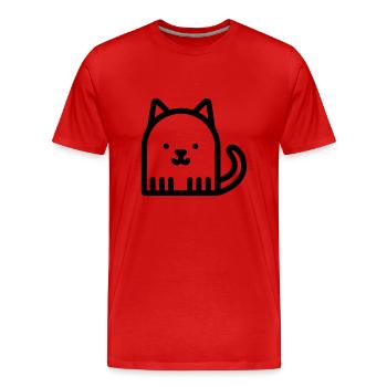 kitten - Men's Premium Organic T-Shirt - red - Front - Damien (186cm)