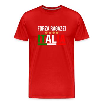 Italie Italien Italien Italie - T-shirt bio Premium Homme - rouge - Devant - Damien (186cm)