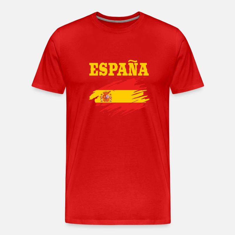 Spanien Spanisch - Männer Premium Bio T-Shirt - Rot