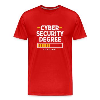 Cyber programmeur cybersécurité Hacker - T-shirt bio Premium Homme - rouge - Devant - Damien (186cm)