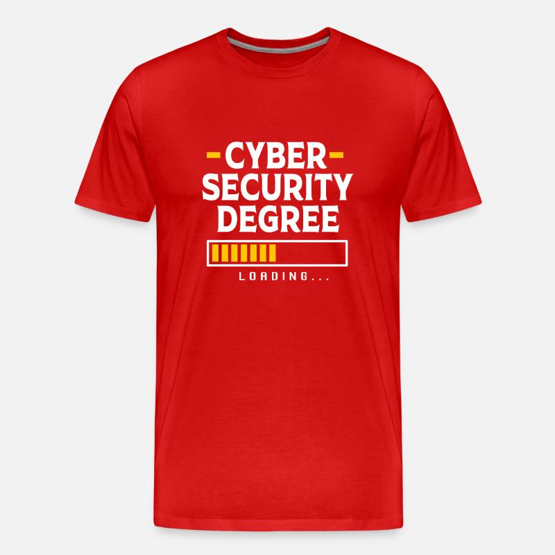 Cybersecurity Cyber Programmer Hacker - Men's Premium Organic T-Shirt - red