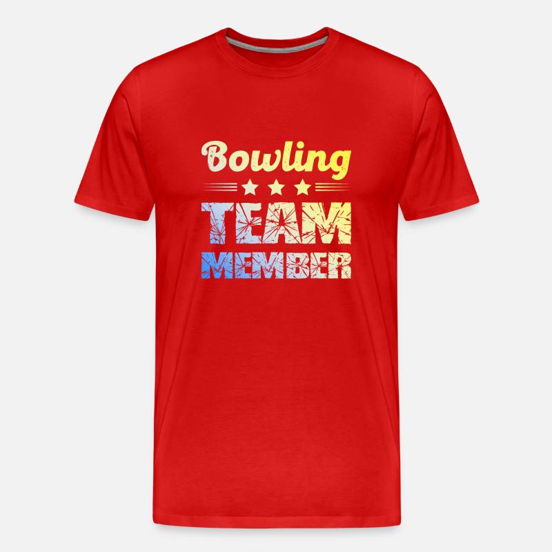 Bowling Team - Männer Premium Bio T-Shirt - Rot