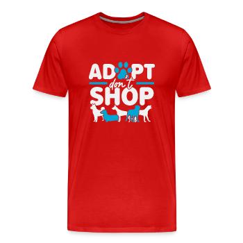 Adopt Don't Shop Tierretter Tierrechte - Männer Premium Bio T-Shirt - Rot - Vorne - Damien (186cm)
