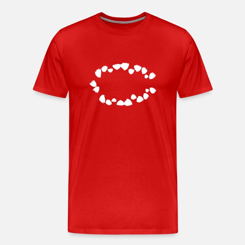 shape pattern circle symbol dots - Men's Premium Organic T-Shirt - red