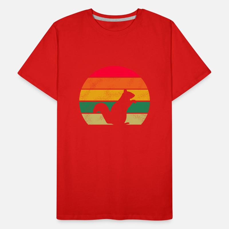 Waldbewohner Wald Tier Retro Eichhörnchen Männer Premium Bio T-Shirt