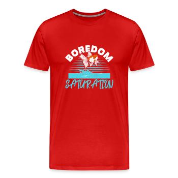 Boredom Satiety Aquarian Fish Keeping Goldf - Men's Premium Organic T-Shirt - red - Front - Damien (186cm)