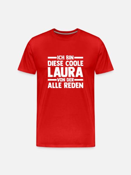 Laura - Männer Premium Bio T-Shirt - Rot