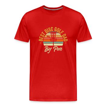 Discgolf Disc Golf Frisbee - Männer Premium Bio T-Shirt - Rot - Vorne - Damien (186cm)