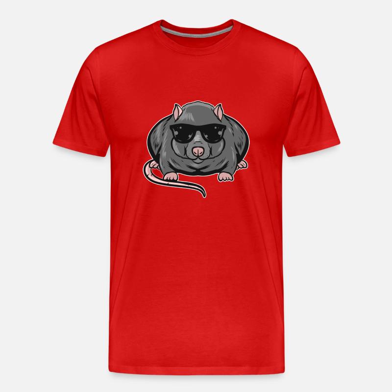 Ratte - Männer Premium Bio T-Shirt - Rot