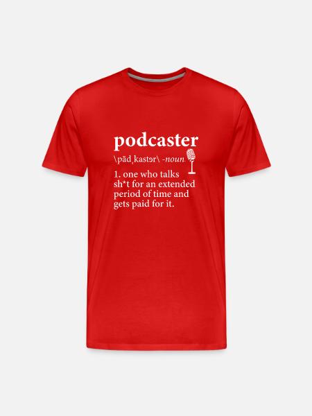 Podcaster Podcast - Men's Premium Organic T-Shirt - red