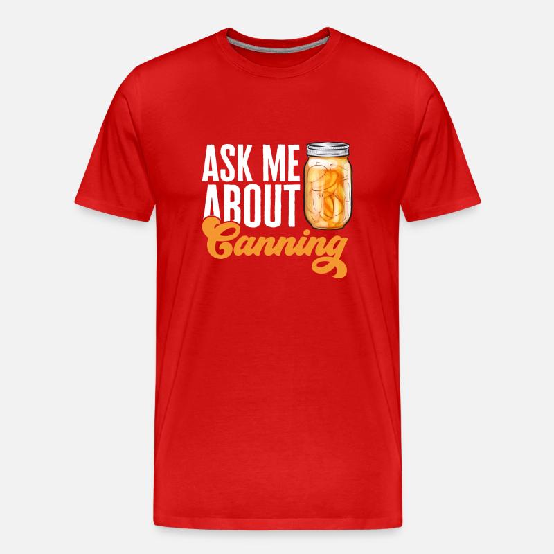 Einmachen Einkochen Lebensmitteln Konservieren - Männer Premium Bio T-Shirt - Rot
