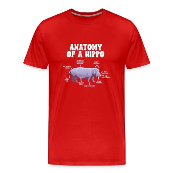 Hippopotamus Hippopotamus - Men's Premium Organic T-Shirt - red - Front - Damien (186cm)
