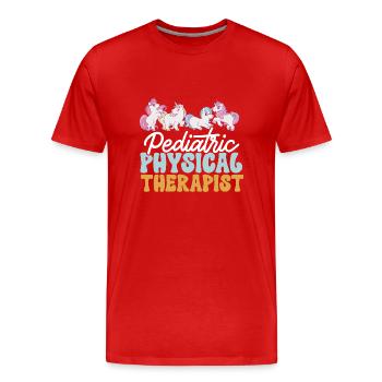 Physiotherapie Kinderphysiotherapeutin - Männer Premium Bio T-Shirt - Rot - Vorne - Damien (186cm)