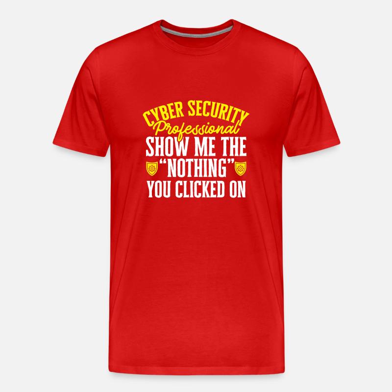 Cybersecurity Hackers IT Security - Men's Premium Organic T-Shirt - red