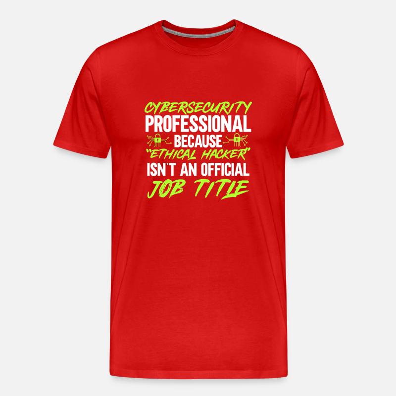 Cybersecurity Hacker IT-Sicherheit - Männer Premium Bio T-Shirt - Rot