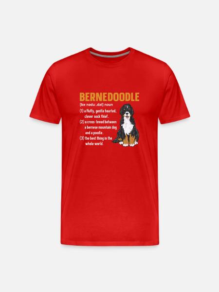 Chien Bernedoodle - T-shirt bio Premium Homme - rouge