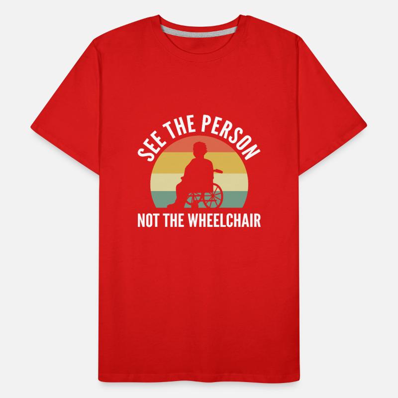 Rollstuhl Männer Premium Bio T-Shirt