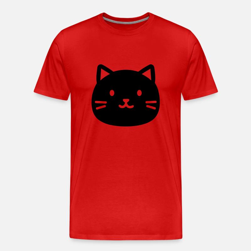 Katze - Männer Premium Bio T-Shirt - Rot