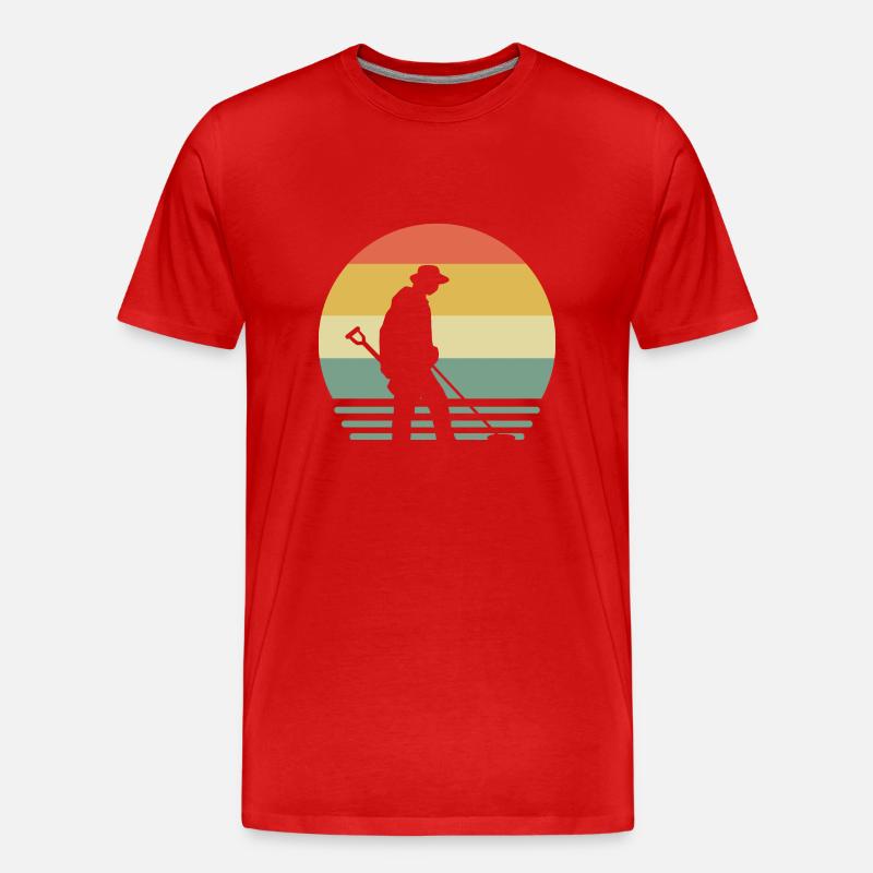 Metalldetektor - Männer Premium Bio T-Shirt - Rot