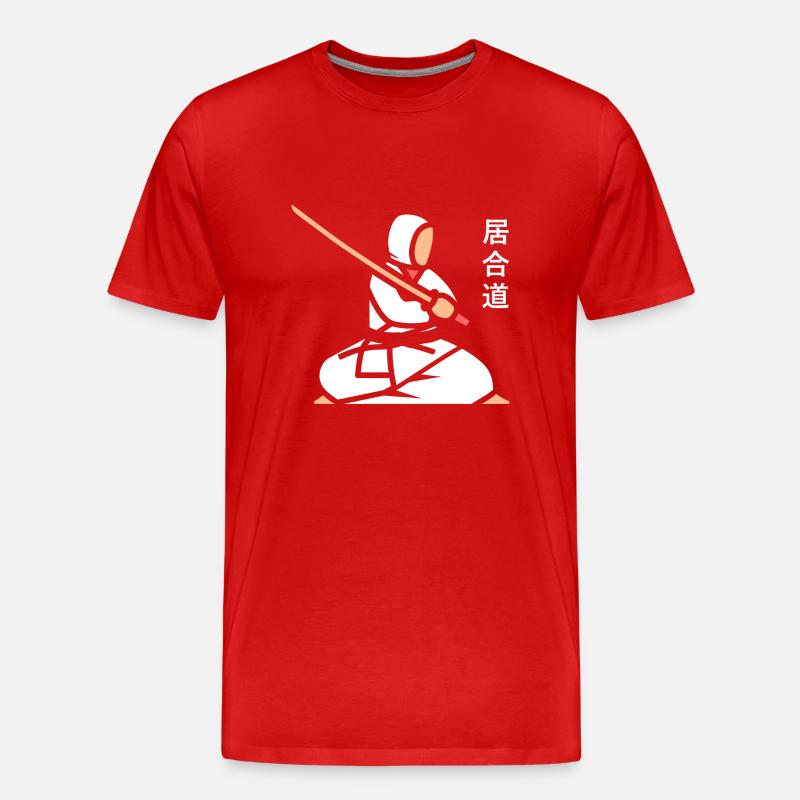 iaido - Männer Premium Bio T-Shirt - Rot