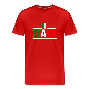 Italie Italien Italien Italie - T-shirt bio Premium Homme - rouge - Devant - Damien (186cm)