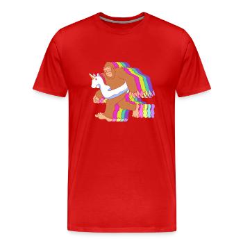 Pool Party - Männer Premium Bio T-Shirt - Rot - Vorne - Damien (186cm)