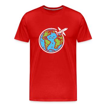 Travel Humor Vacation - Men's Premium Organic T-Shirt - red - Front - Damien (186cm)