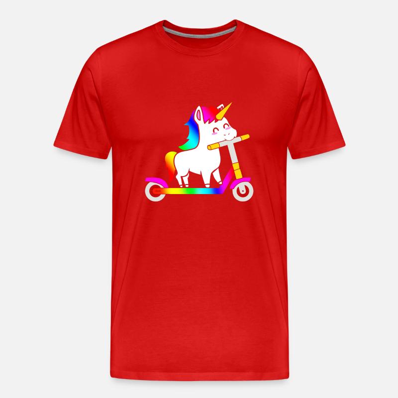 Scooter Roller - Männer Premium Bio T-Shirt - Rot