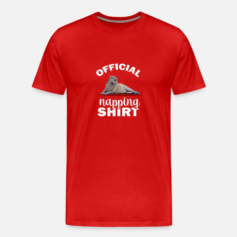 Capybara - Männer Premium Bio T-Shirt - Rot