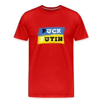 Puck Futin - Ukraine - Männer Premium Bio T-Shirt - Rot - Vorne - Damien (186cm)