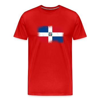 République dominicaine Flag Dom Rep Flag Voyage - T-shirt bio Premium Homme - rouge - Devant - Damien (186cm)