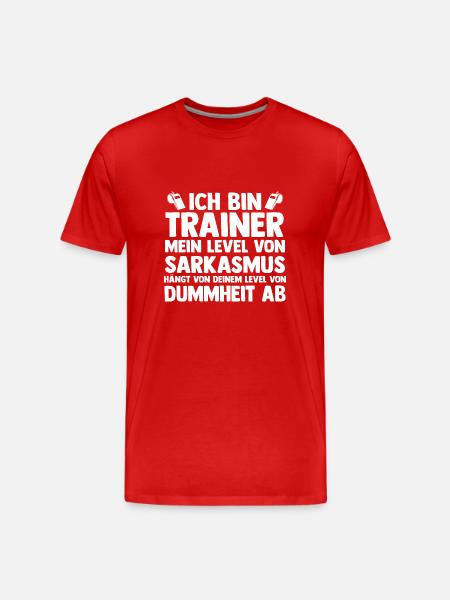 Sportmannschaft Trainer - Männer Premium Bio T-Shirt - Rot