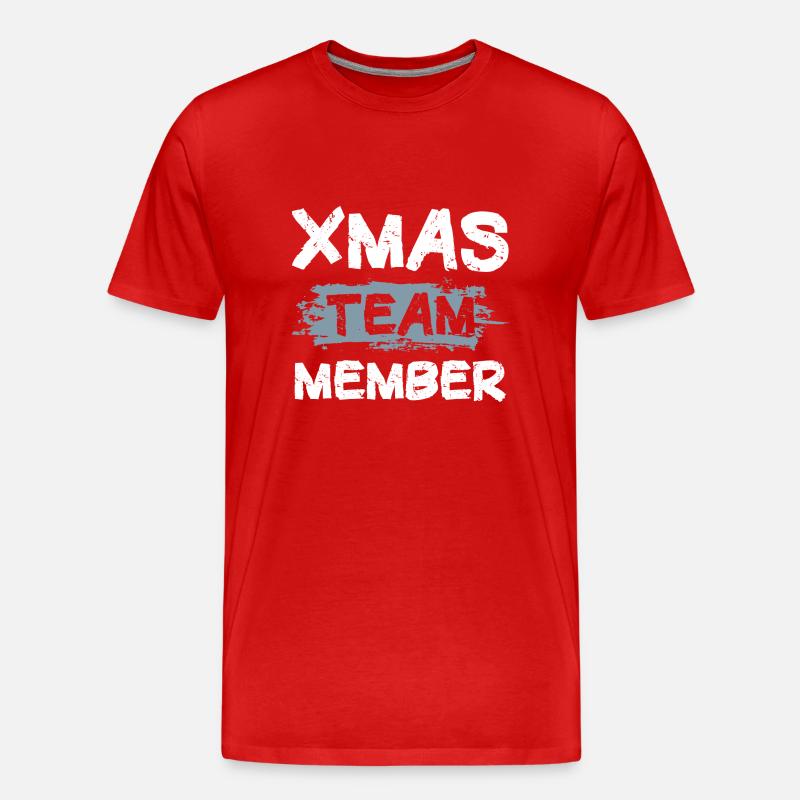 Xmas Team - Männer Premium Bio T-Shirt - Rot