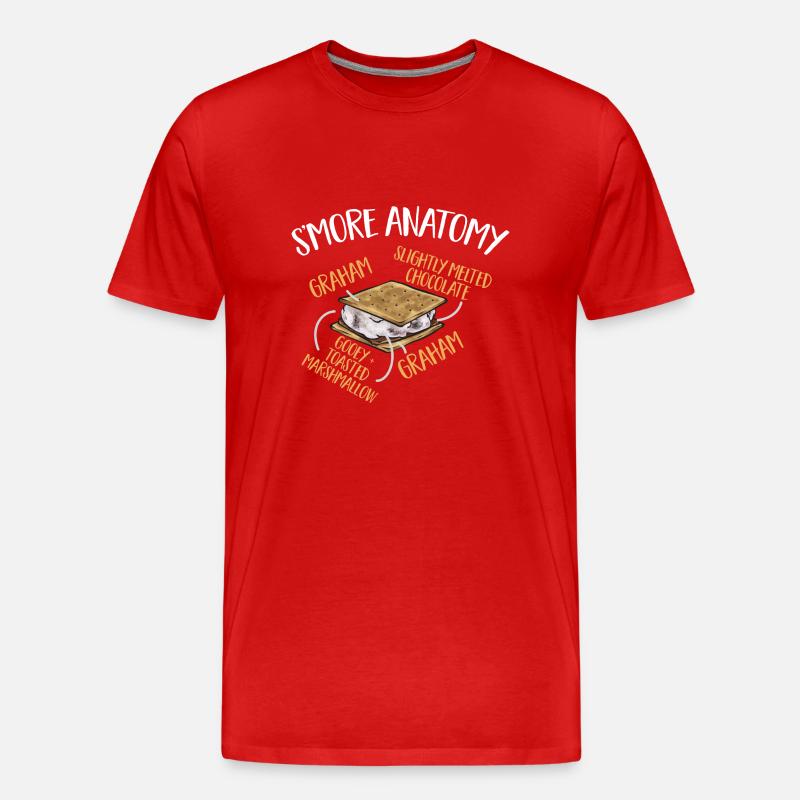 S'more Lagerfeuer Marshmallow Camping - Männer Premium Bio T-Shirt - Rot