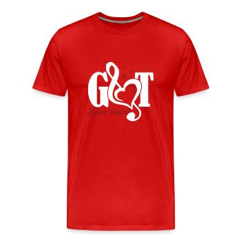 Show Choir Got Show Choir - Men's Premium Organic T-Shirt - red - Front - Damien (186cm)