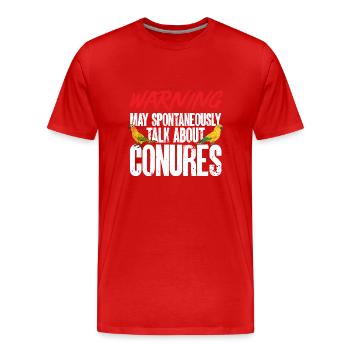 Sonnensittich Papagei Sittich Vogel - Männer Premium Bio T-Shirt - Rot - Vorne - Damien (186cm)