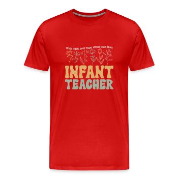 Kindergarten Teacher Daycare Center Educator - Men's Premium Organic T-Shirt - red - Front - Damien (186cm)