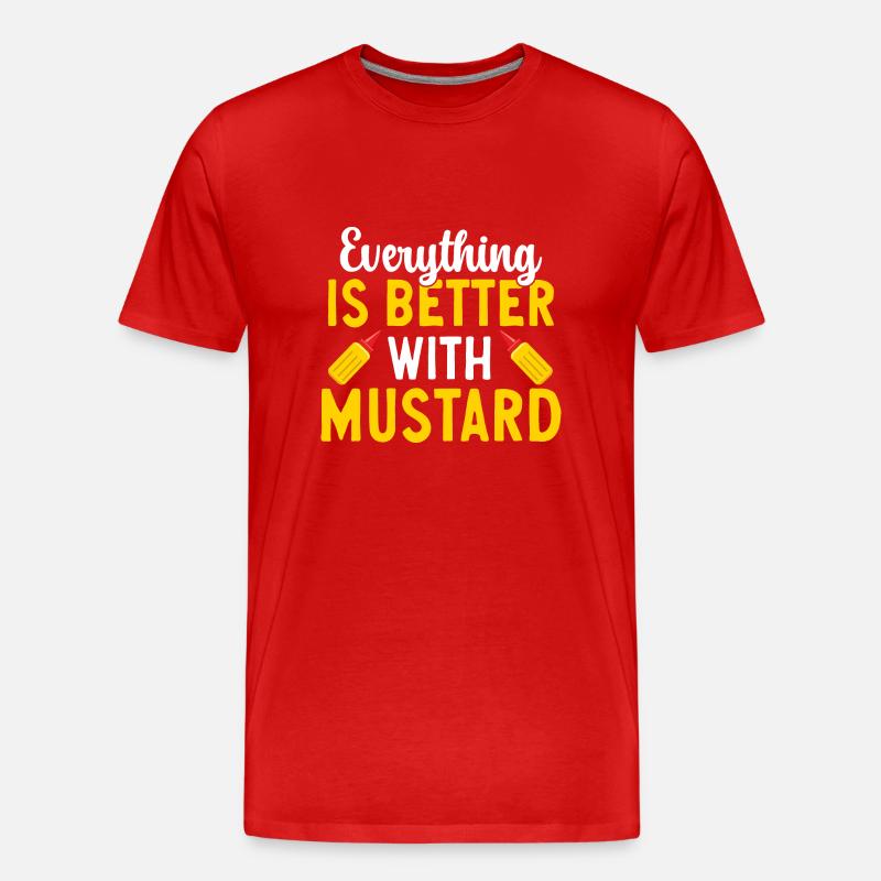 Senf Mustard - Männer Premium Bio T-Shirt - Rot