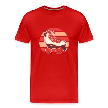 Rollschuhlaufen Rollschuhe Inline-Skates - Männer Premium Bio T-Shirt - Rot - Vorne - Damien (186cm)