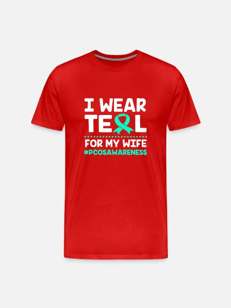 Pcos-Bewusstsein - Männer Premium Bio T-Shirt - Rot