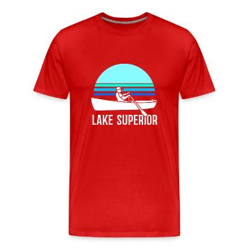 Great Lakes - Männer Premium Bio T-Shirt - Rot - Vorne - Damien (186cm)