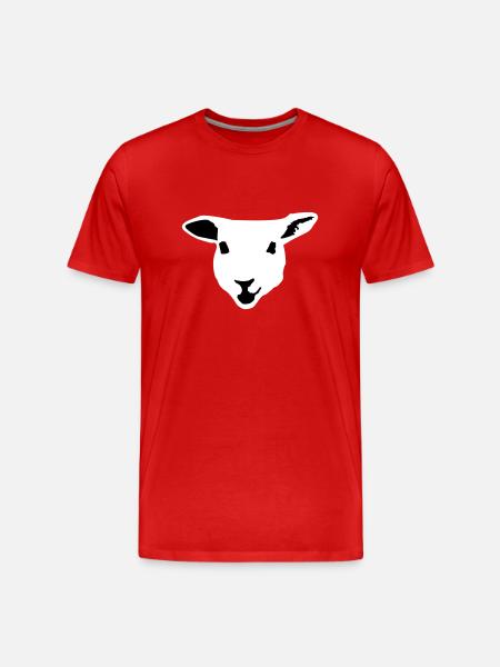 sheep, lamb - Men's Premium Organic T-Shirt - red