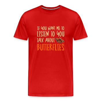 Monarque papillon monarque américain papillon monarque - T-shirt bio Premium Homme - rouge - Devant - Damien (186cm)