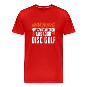 Discgolf Disc Golf Frisbee - Männer Premium Bio T-Shirt - Rot - Vorne - Damien (186cm)