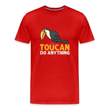 Tukan Vogel Regenwald - Männer Premium Bio T-Shirt - Rot - Vorne - Damien (186cm)