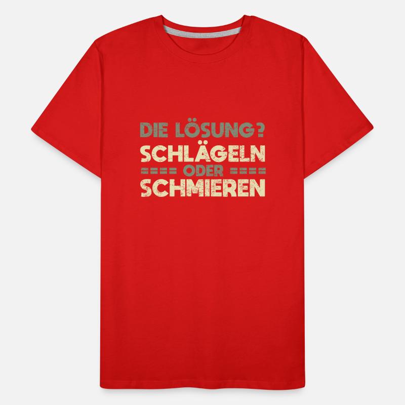 Die Lösung? Schlägeln Oder Schmieren Männer Premium Bio T-Shirt