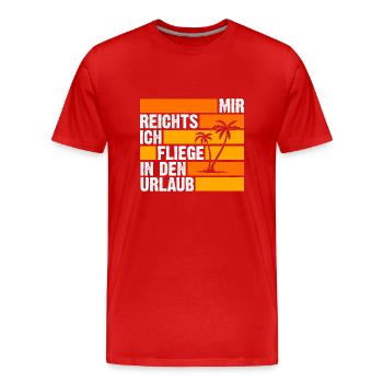Sommerurlaub Urlauber Urlaub - Männer Premium Bio T-Shirt - Rot - Vorne - Damien (186cm)