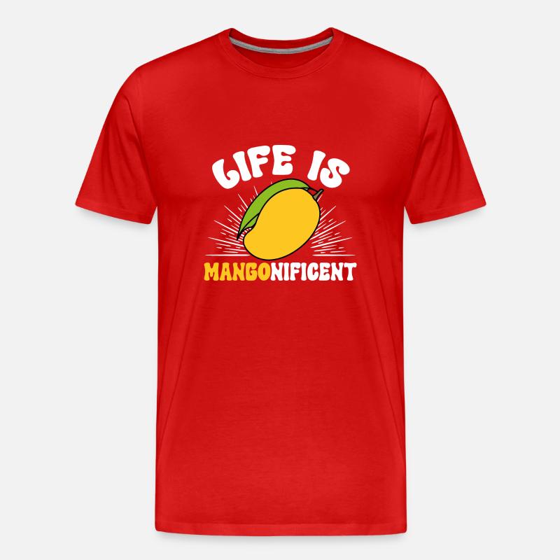 Mango Fruit Mango - Men's Premium Organic T-Shirt - red