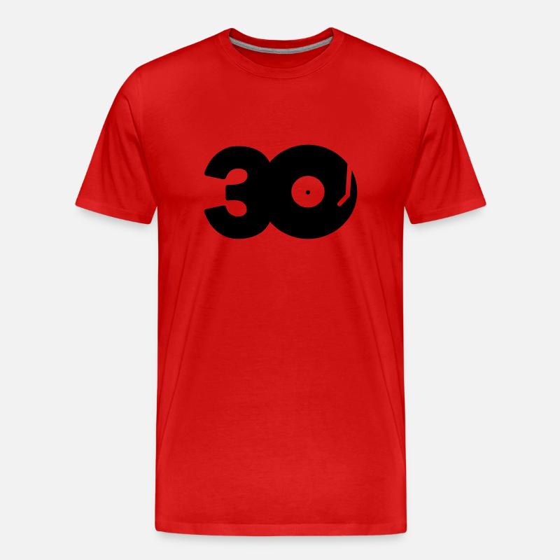 DJ 30 - Männer Premium Bio T-Shirt - Rot