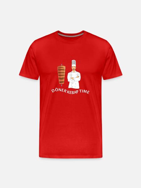 Döner Kebab Time Dönermann Dönerskewer - Men's Premium Organic T-Shirt - red